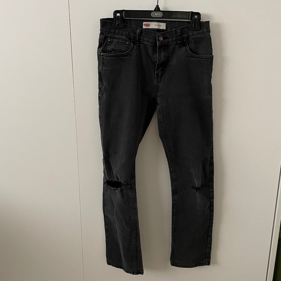 Levi's Other - Levi's 511 Silm Men's Distressed Black Jeans Denim Size 29 x 29